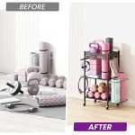 Yoga Mat and Gym Equipment Storage Rack