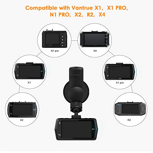 Vantrue N1 Pro(Old Edition), X4, X1, X1PRO, X2, R2 Dash Cam GPS Receiver Module Mini USB Port Car Suction Cup Mount for Windows and Mac