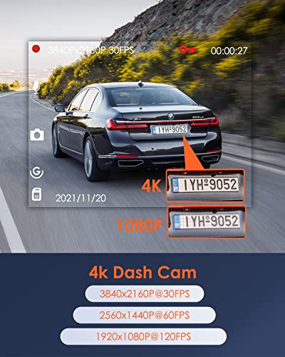 Vantrue X4S 4K Dash Cam+ Hardwire Kit