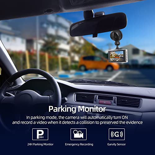 2.5K WiFi Dash Cam Front and Rear, 1440P Quad HD+1080P FHD Dual Dash Camera for Cars with Super Night Vision, Parking Mode, 32G SD Card, 3" IPS Display, 170° Wide Angle, G Sensor, Support 128GB Max
