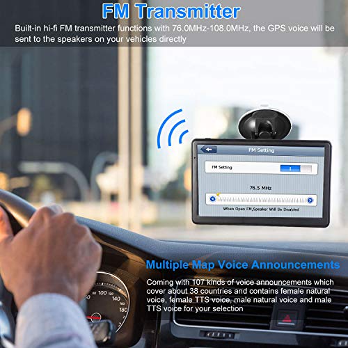 GPS Navigation for Car,Latest 2022 Map £¬ Real Voice Spoken Turn-by-Turn Direction Reminding Navigation System for Cars, Vehicle GPS Satellite Navigator with Free Lifetime Map Update¡­