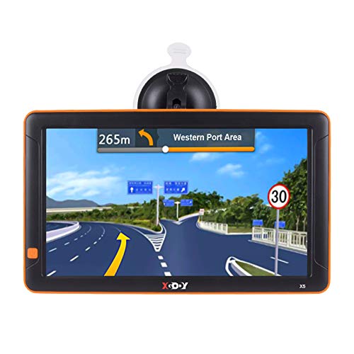 Truck GPS XGODY GPS Navigation 9" Inch Big Screen for Truck Drivers Navigation Bluetooth AV-in Lifetime North America Maps (USA + Canada) 3D & 2D Maps, 8GB, Turn by Turn Directions