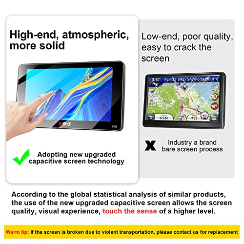XGODY GPS Navigation for car 2.5D Screen 7 inch 2023 maps car GPS for car Truck GPS Commercial Drivers semi Trucker Navigation System 8GB 256M with Voice Guidance Free Lifetime map Updates