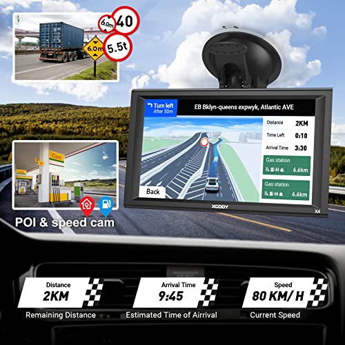 9inch Truck GPS Big Touchscreen Trucking GPS Xgody GPS Navigation