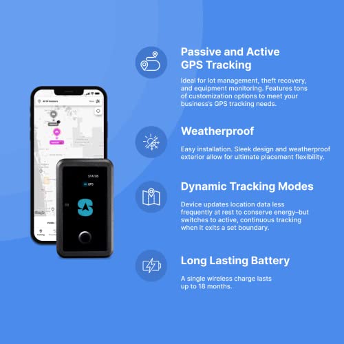 Spytec GPS GL501 18 Month Rechargeable, Weatherproof Long-Term GPS Tracker for Equipment, Trailers, Boat and RV Storage, High-Value Assets with Geo-Fencing and Movement Alerts - Powered by Hapn