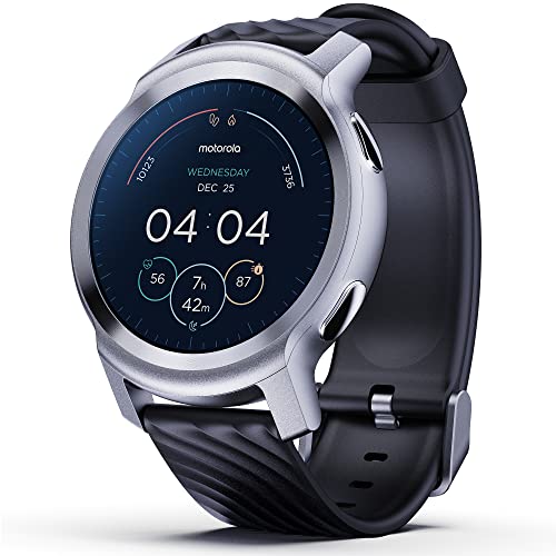 Motorola Moto Watch 100 Smartwatch - 42mm Smartwatch with GPS for Men & Women, Up to 14 Day Battery, 24/7 Heart Rate, SpO2, 5ATM Water Resistant, AOD, Android & iOS Compatible