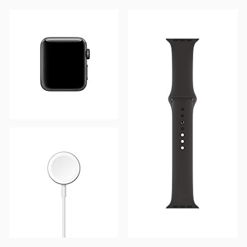 Apple Watch Series 3 [GPS 38mm] Smart Watch w/Space Gray Aluminum Case & Black Sport Band. Fitness & Activity Tracker, Heart Rate Monitor, Retina Display, Water Resistant