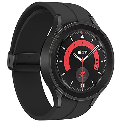 SAMSUNG Galaxy Watch 5 Pro (45mm, WiFi + 4G LTE) 1.4" Super AMOLED Smartwatch GPS Bluetooth with Advanced Sleep Coaching, Bioactive Sensor, Water Resistant R925U (Fast Charger Bundle) (Renewed)