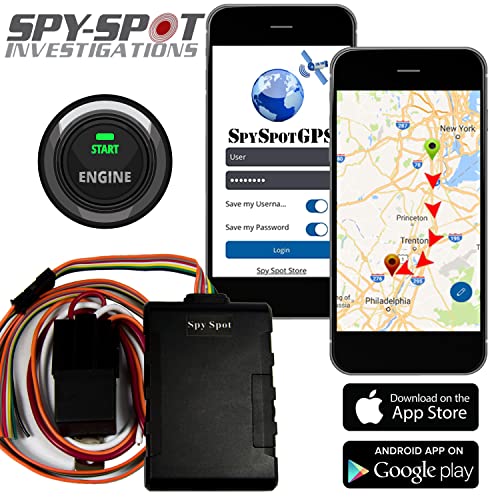 Spy Spot 4G Hard Wire Kill Switch GPS Vehicle Tracker - Remotely Disable the Ignition from Any Location - Locator Tracking Device - Black, 2 x 1.8 x 1 inches - US Coverage, Subscription required