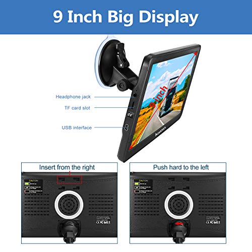 9 Inch GPS Navigation for Car Truck 2022 Maps Touch Screen Voice Vehicle GPS Navigation Speeding Warning Route Planning Free Lifetime Maps Update of United States Canada Mexico…