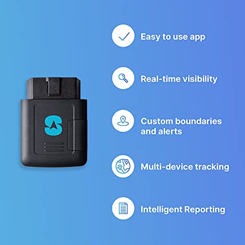 Spytec GPS OBD Unlimited GPS Tracker, Real Time Alerts and Reporting for Vehicles, Personal Car Tracking, Work Truck Monitoring, Commercial Drivers with Smart Tracking App - Powered by Hapn