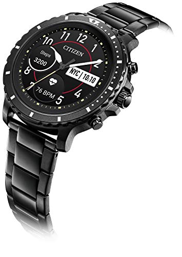 Citizen CZ Smart Stainless Steel Smartwatch Touchscreen, Heartrate, GPS, Speaker, Bluetooth, Notifications, iPhone and Android Compatible, Powered by Google Wear OS