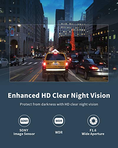 XTU 4K Dash Cam with WiFi/ GPS and Magnetic Mount Built-in, Dash Camera with Sony Sensor 1440P+1080P Dual Lens, Mini Size,Loop Recording,Gesture Snapshot,Auto Recording (32G SD Card Included)