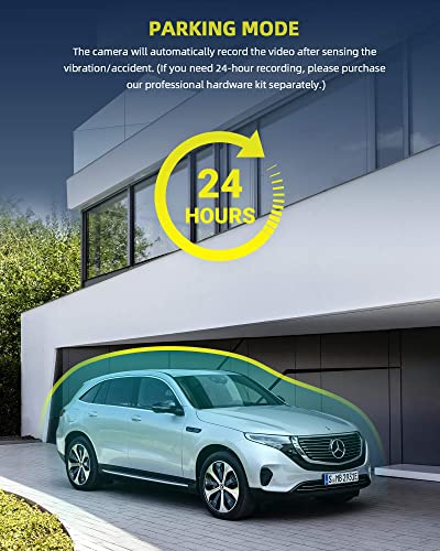 WiFi Dash Cam with 64GB U3 SD Card 4K Car Camera GPS Speed 3 Channel Dash Camera Front and Rear Inside 2K+1080P+2K IR Night Vision,170° Wide Angle,WDR Type-C Port,Emergency Lock, Parking Monitor