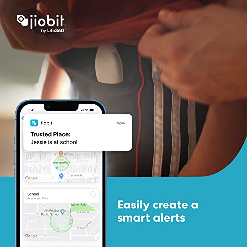 Jiobit - Smallest GPS Tracker for Kids, Adults, Elderly | Lightweight, Water Resistant, Durable, Encrypted | Real-Time Location Sharing | Long-Lasting Battery | Cellular, Bluetooth, WiFi