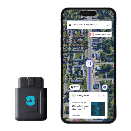 Spytec GPS OBD Unlimited GPS Tracker, Real Time Alerts and Reporting for Vehicles, Personal Car Tracking, Work Truck Monitoring, Commercial Drivers with Smart Tracking App - Powered by Hapn