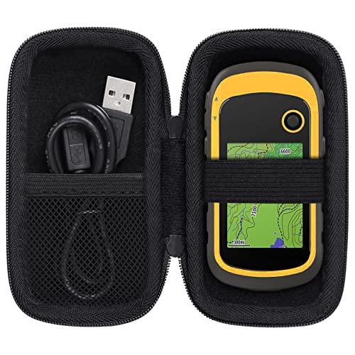 Hard Carrying Case Replacement for Garmin eTrex 20/20x/30x/22x/32x Handheld GPS by Aenllosi (Black Zipper)