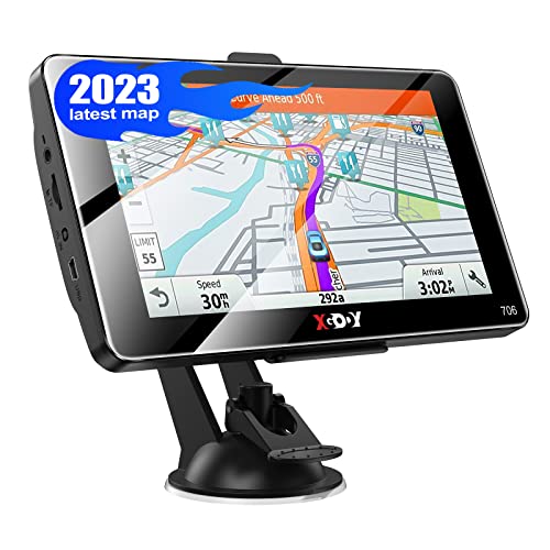 XGODY GPS Navigation for car 2.5D Screen 7 inch 2023 maps car GPS for car Truck GPS Commercial Drivers semi Trucker Navigation System 8GB 256M with Voice Guidance Free Lifetime map Updates