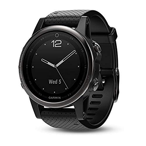 Garmin fēnix 5s, Premium and Rugged Smaller-Sized Multisport GPS Smartwatch, Sapphire Glass, Black