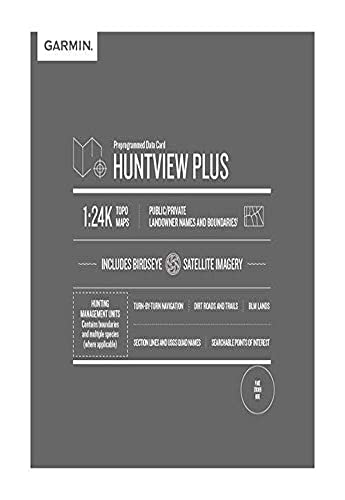 Garmin Huntview Plus, Preloaded microSD Cards with Hunting Management Units for Garmin Handheld GPS Devices, Washington