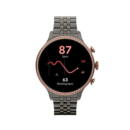 Fossil Women's Gen 6 42mm Touchscreen Smart Watch with Alexa Built-In, Fitness Tracker, Sleep Tracker, Heart Rate Monitor, GPS, Speaker, Music Control, Smartphone Notifications