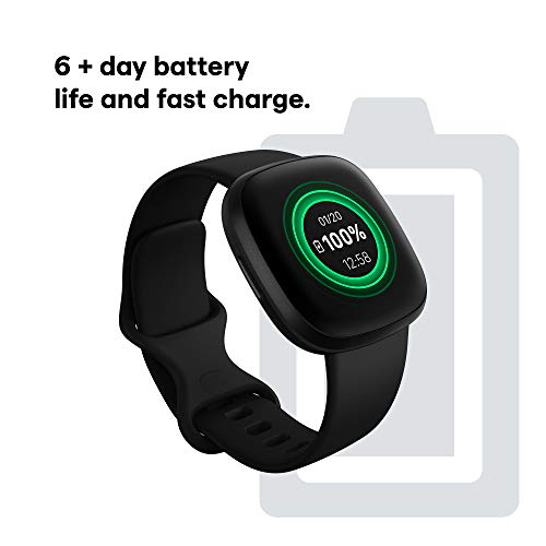 Fitbit Versa 3 Health & Fitness Smartwatch with GPS, 24/7 Heart Rate, Alexa Built-in, 6+ Days Battery, One Size (S & L Bands Included)