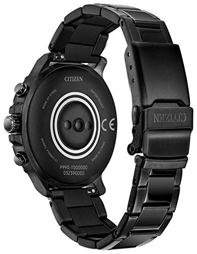 Citizen CZ Smart Stainless Steel Smartwatch Touchscreen, Heartrate, GPS, Speaker, Bluetooth, Notifications, iPhone and Android Compatible, Powered by Google Wear OS