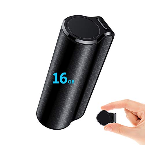 Mini Voice Activated Recorder, 16GB Super Long 500 Hours Recording Capacity, 365 Standby Battery, Audio Sound Recording Continuous Listening Device with Strong Magnetic (Black-70 16GB)