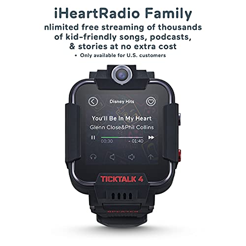 TickTalk 4 Unlocked 4G LTE Kids Smartwatch Phone with Calling, Messaging, GPS Locating, 2X Cameras & Free Streaming Music
