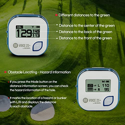 GolfBuddy Clip on Voice 2 Golf Navigation GPS for Hat/GPS and Laser Rangefinder