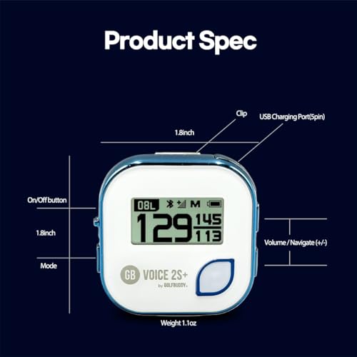 GolfBuddy Clip on Voice 2 Golf Navigation GPS for Hat/GPS and Laser Rangefinder