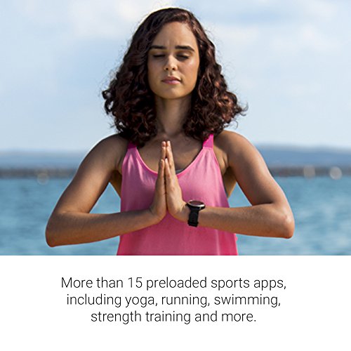 Garmin 010-01769-01 Vivoactive 3, GPS Smartwatch with Contactless Payments and Built-In Sports Apps, Black with Silver Hardware