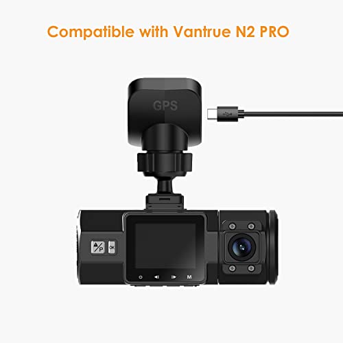 VANTRUE N2 Pro(2023) Dash Cam GPS Receiver Module Type C USB Port Adhesive Mount for Windows and Mac