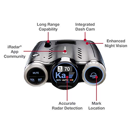 Cobra Road Scout Dash Cam and Radar Detector, WiFi, Bluetooth, iRadar Compatible, HD 1080P Dash Camera for Cars, Heavy Duty EZ Mag Mount, Connects with iRadar App