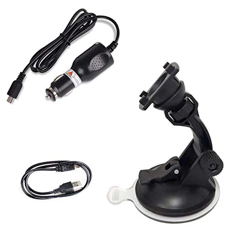 Xgody Car Power Charger Adapter + USB Cord + Mount for Xgody 9inch GPSX4 X4F X4BT IntelliRoute Truck GPS GPS Charger