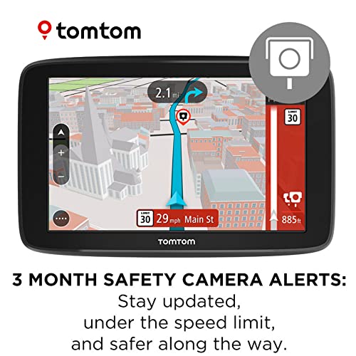 TomTom Go Comfort 6 Inch GPS Navigation Device with Updates Via Wi-Fi, Real Time Traffic, Free Maps of North America, Smart Routing, Destination Prediction and Road Trips