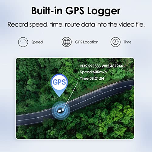 Dash Cam Front and Rear VIOFO 2K + 2K 5GHz Wi-Fi GPS Dual Dash Camera for Cars, 2.4” LCD, Buffered Parking Modes, Voice Notification, WDR Super Night Vision, Motion Detection, Emergency Lock(A229 Duo)
