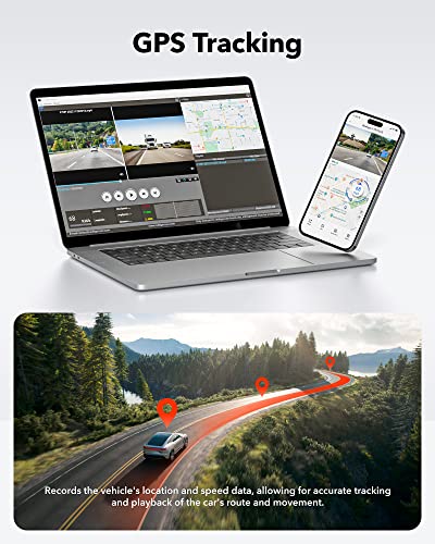 REDTIGER Dash Cam Front Rear, 4K/2.5K Full HD Dash Camera for Cars, Free 32GB SD Card, Built-in Wi-Fi GPS, 3.18” IPS Screen, Night Vision, 170°Wide Angle, WDR, 24H Parking Mode