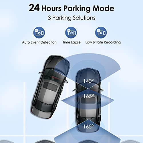 VIOFO T130 3 Channel Dash Cam Uber, Built in WiFi and GPS, 1440P+1080P+1080P Three Way Triple Car Dash Camera, IR Night Vision, Supercapacitor, G-Sensor, 24 Hour Parking Mode