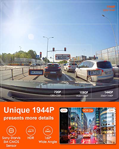 Bundle: Vantrue E1 Mini Dash Camera + Vantrue 256GB microSD Card + Type C USB Port Hardwire Kit