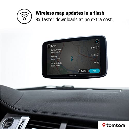 TomTom GO Discover 7" GPS Navigation Device with Traffic Congestion and Speed Cam Alerts Thanks to TomTom Traffic, World Maps, Updates via WiFi, Parking Availability, Fuel Prices, Click-Drive Mount