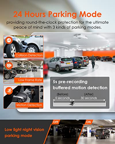 Vantrue M3 2K 3 Channel Mirror Dash Cam, 12" Touchscreen Front Rear and Inside Car Camera Waterproof Backup Camera with IR Night Vision, GPS, 24 Hours Parking Mode, Parking Assist, Supports 512G Max