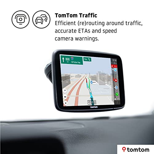 TomTom GO Discover 7" GPS Navigation Device with Traffic Congestion and Speed Cam Alerts Thanks to TomTom Traffic, World Maps, Updates via WiFi, Parking Availability, Fuel Prices, Click-Drive Mount