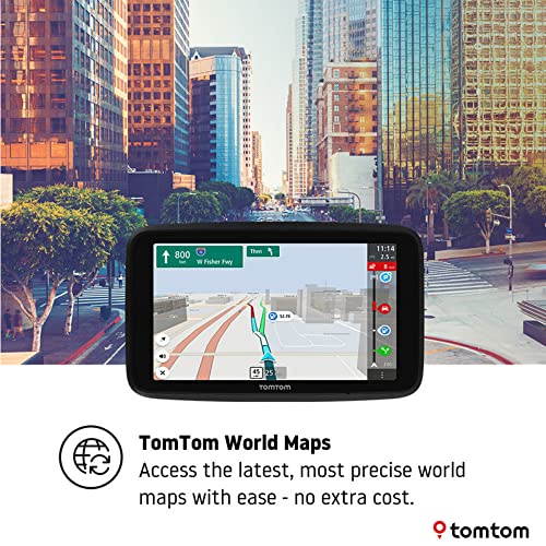 TomTom GO Discover 7" GPS Navigation Device with Traffic Congestion and Speed Cam Alerts Thanks to TomTom Traffic, World Maps, Updates via WiFi, Parking Availability, Fuel Prices, Click-Drive Mount