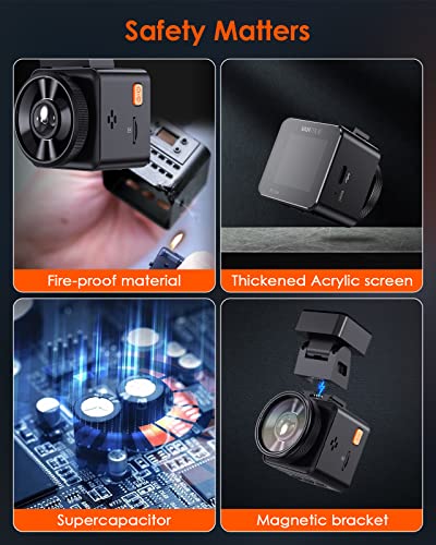 Vantrue E1 2.5K WiFi GPS Mini Dash Cam 1944P Voice Control Car Dash Camera with Super Night Vision, 24 Hours Parking Mode, Buffered Motion Detection, Wireless Controller, Support 512GB Max