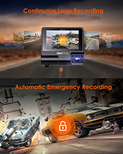 Vantrue S2 2 Channel WiFi Uber Dash Cam + Type C Hardwire Kit