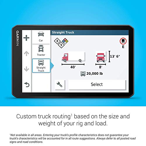 Garmin dēzl OTR1000, GPS Truck Navigator, Easy-to-read Touchscreen Display, Custom Truck Routing and Load-to-dock Guidance (Renewed)