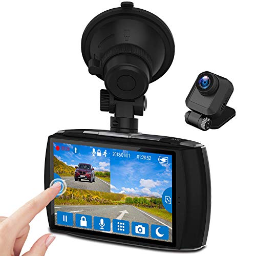 Z-Edge WiFi Dash Cam, 1920x1080P FHD, Front and Rear Dash Cam, Dual Cam, Car DVR, Night Vision, Parking Mode, G-Sensor, Loop Recording