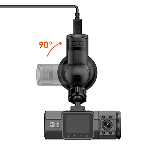 Vantrue N2 Pro(2023) Dash Cam Type C USB Port Suction Cup GPS Mount for Speed, Route, Loction Tracking