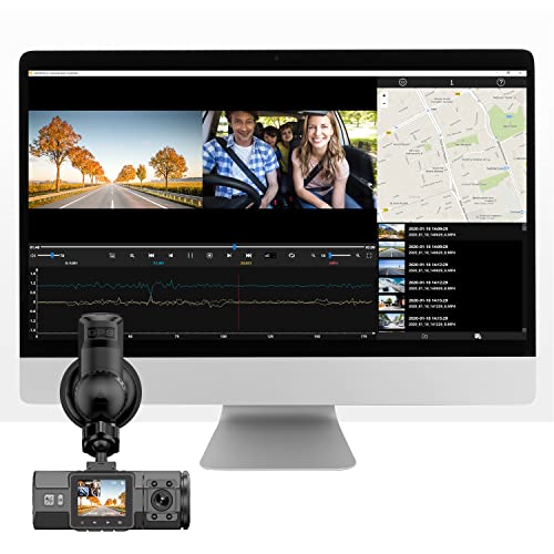 Vantrue N2 Pro(2023) Dash Cam Type C USB Port Suction Cup GPS Mount for Speed, Route, Loction Tracking